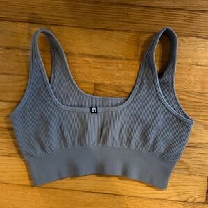 Gray Ribbed Born Primative Sports Bra - M